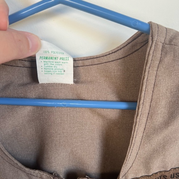 Vintage Girl Scouts USA Brownie Uniform Dress with Orange Tie and Hat Size 8 - Picture 5 of 7